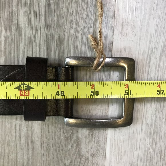 Evanno XXXL Dark Brown Genuine Leather Belt leather measures 49.5" - Picture 2 of 4